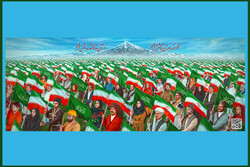 «ایران یکپارچه» در دیوارنگاره میدان ولیعصر(عج) تماشایی شد