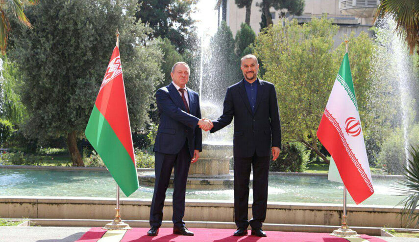 Hossein Amir Abdollahian - Belarussian Foreign Minister Vladimir Makei