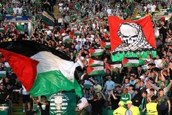 حمایت هواداران سلتیک از  مقاومت نابلس فلسطین