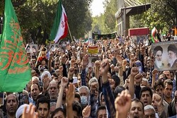 مسيرات حاشدة للشعب الايراني في جميع انحاء البلاد لإعلان الاشمئزاز من الأعداء