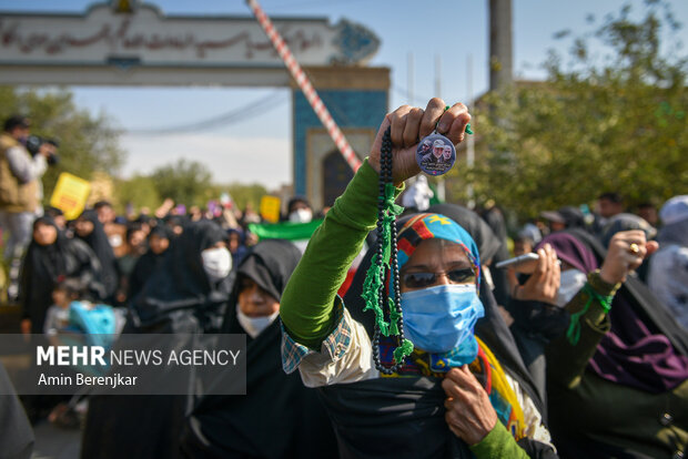 اجتماع مردمی اقدام تروریستی حرم شاهچراغ(ع) در شیراز