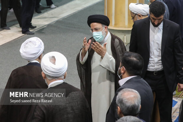 حجت الاسلام سید ابراهیم رئیسی رئیس‌جمهور در نماز جمعه تهران ششم آبان ماه ۱۴۰۱ حضور دارد