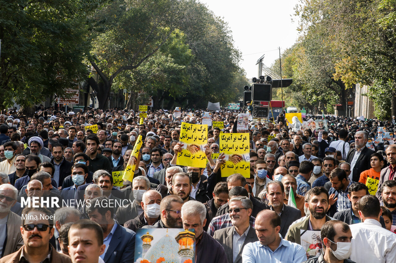 خروش انقلابی مردم تبریز در محکومیت حادثه تروریستی شیراز