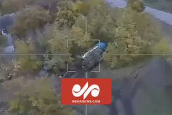 فیلم حمله پهپادی ارتش روسیه به پدافند هوایی اوکراین در خرسون