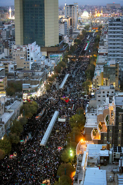 تشییع شهدای شاهچراغ در مشهد