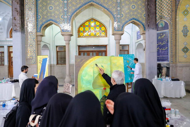 کارگاه هنری «آبروی ری» در حرم مطهر حضرت عبدالعظیم (ع) برپا شد