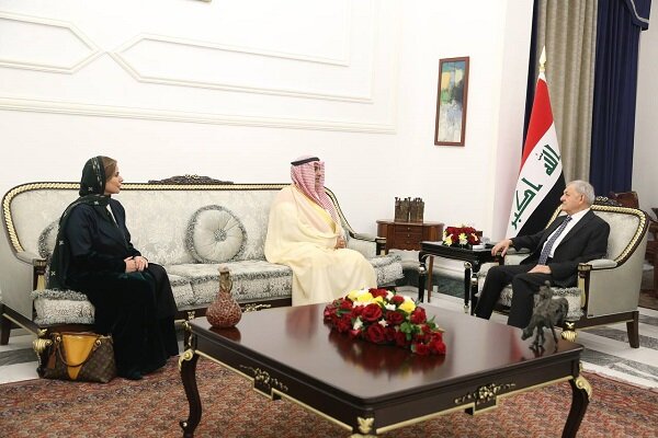 سفیر عربستان در بغداد در ضیافت رئیس جمهور عراق در کاخ صلح 