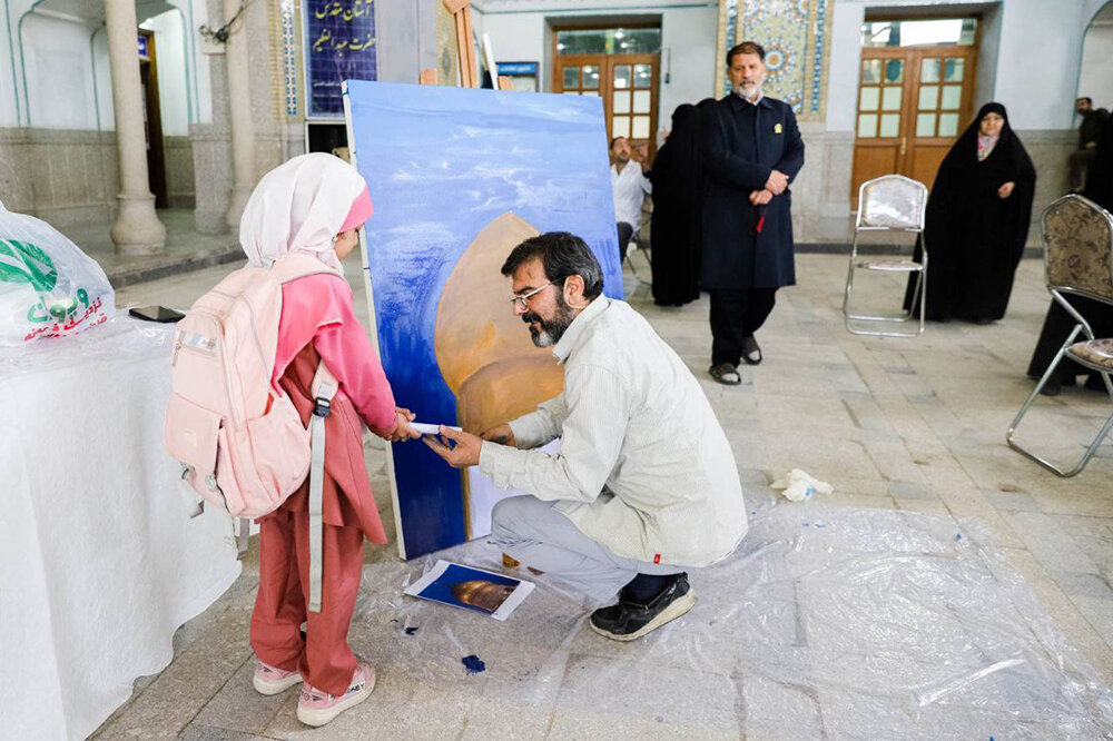 کارگاه هنری «آبروی ری» در حرم مطهر حضرت عبدالعظیم (ع) برپا شد