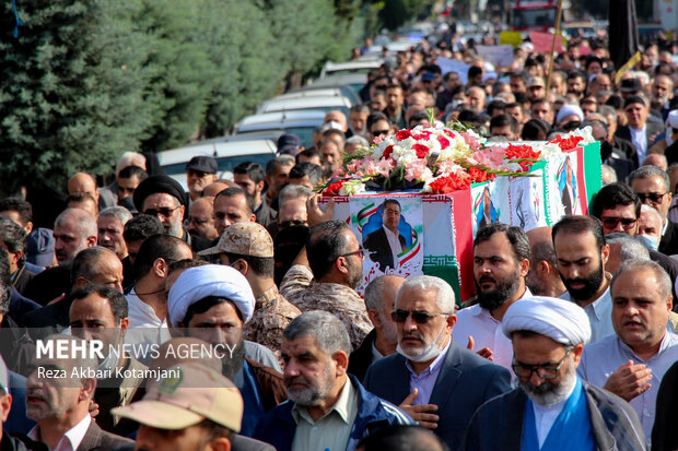 تشییع پیکر شهید «حمزه علی نژاد» شهید مدافع امنیت