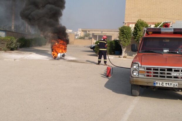 مانور پدافند غیرعامل در مدارس گناوه برگزار شد