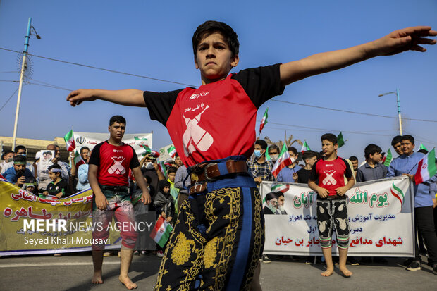 راهپیمایی مردم اهواز بمناسبت سالروز 13 آبان