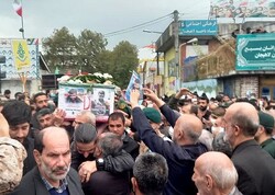 مراسم تشییع پیکر شهید «حمید پورنوروز» در لاهیجان آغاز شد