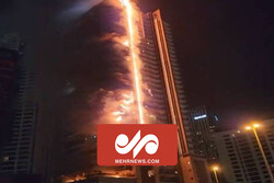 آتش‌سوزی گسترده در یک برج مسکونی در دبی