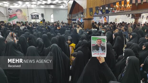تشییع شهید مدافع امنیت مجید یوسفی در آستانه اشرفیه
