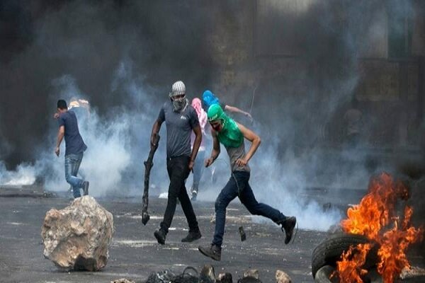 درگیری جوانان فلسطینی با اشغالگران در کرانه باختری
