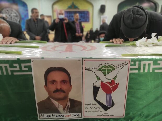 پیکر مطهر جانباز ۷۰ درصد در مشهد تشییع شد پیکر مطهر جانباز ۷۰ درصد در مشهد تشییع شد