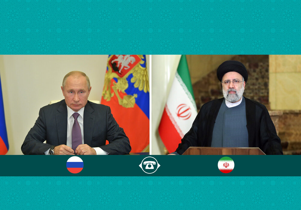 ایرانی صدر اور پیوٹن کے مابین ٹیلیفونک گفتگو، تفصیلات جاری