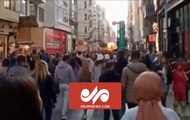 لحظه وقوع انفجار در «استانبول» ترکیه
