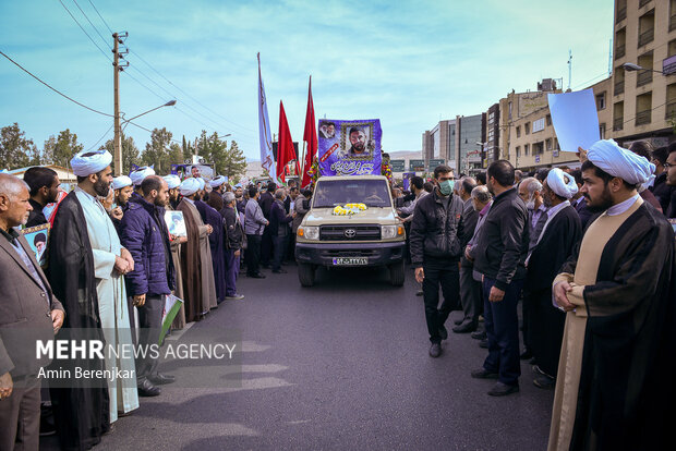 تشییع پیکر شهید امنیت «محمد مویدی» در شیراز