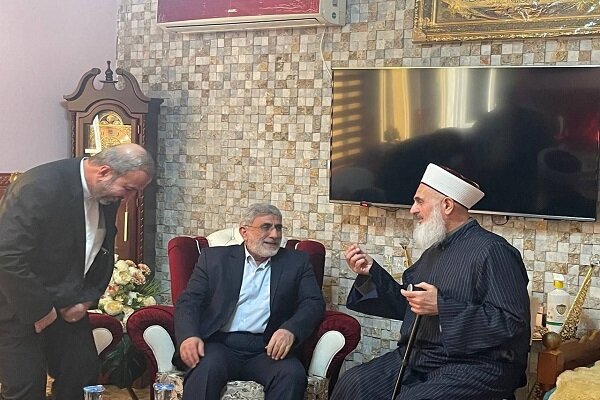 جنرل قاآنی کی عراق کے اہل سنت مفتی اعظم سے ملاقات