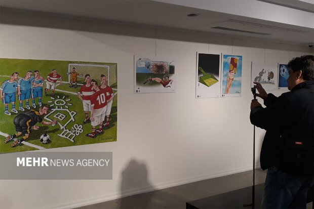 Dünya Kupası Karikatür Sergisi Tahran'da açıldı Dünya Kupası Karikatür Sergisi Tahran'da açıldı