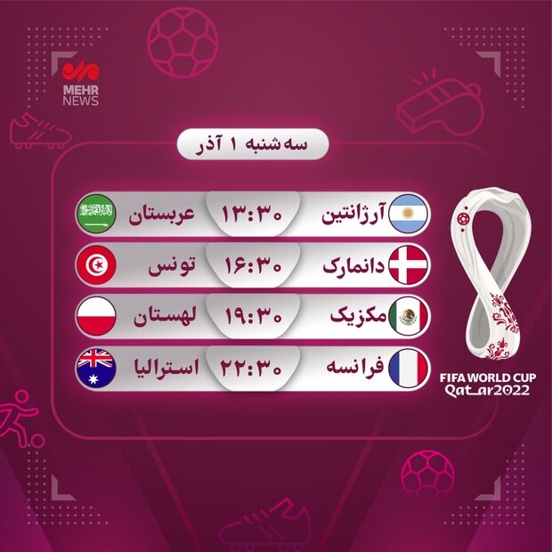 برنامه روز سوم جام بیست‌ودوم/ مدعی قهرمانی با عربستان شروع می‌کند