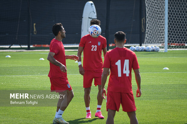 Team Melli's training session in Qatar