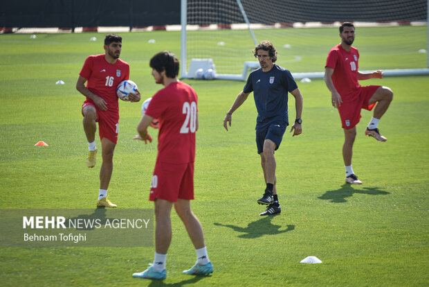 Team Melli's training session in Qatar