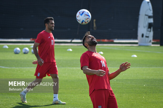 Team Melli's training session in Qatar