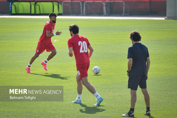 Team Melli's training session in Qatar