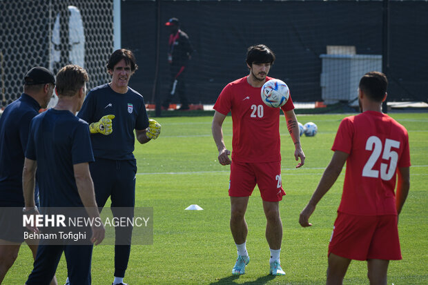 Team Melli's training session in Qatar