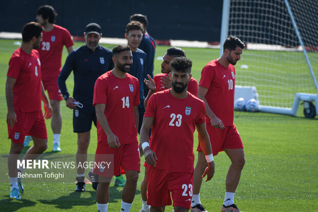 Team Melli's training session in Qatar