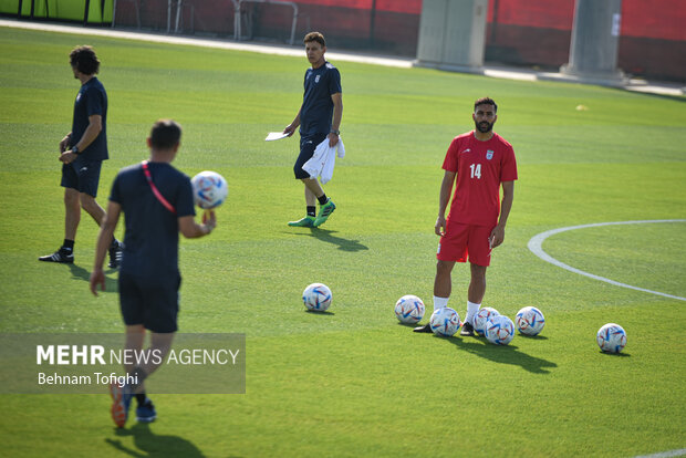 Team Melli's training session in Qatar
