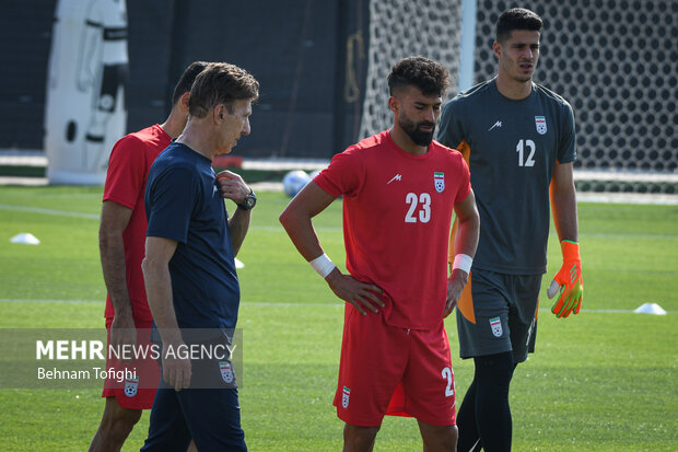 Team Melli's training session in Qatar