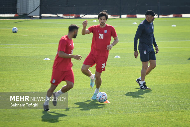 Team Melli's training session in Qatar