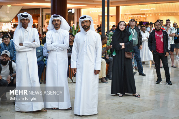 Gathering of Argentina, Saudi Arabia fans in Doha