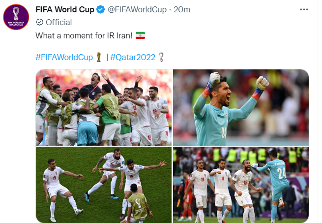 واکنش فیفا به پیروزی تیم ملی مقابل ولز/ «شادی خالص» ایران