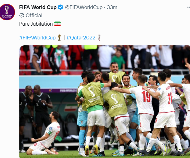 واکنش فیفا به پیروزی تیم ملی مقابل ولز/ «شادی خالص» ایران