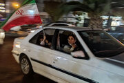 شادی مردم تهران پس از برد ایران مقابل ولز-٣