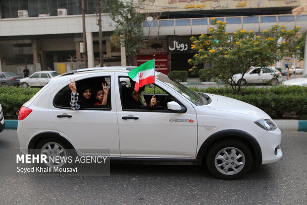 شادی مردم اهواز پس از پیروزی ایران مقابل ولز