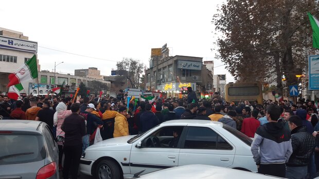 جشن مردم اردبیل بعد از پیروزی غرورآفرین یوزهای ایران