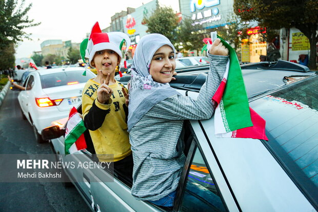 جشن تیم ملی در شهر قم