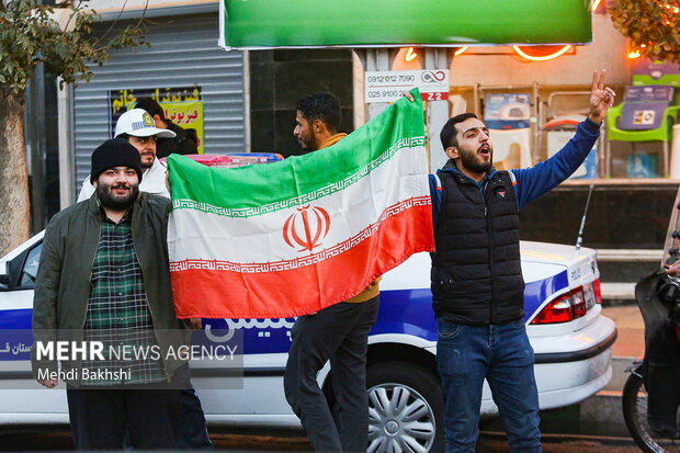 جشن پیروزی تیم ملی ایران برابر ولز در قم