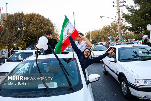 جشن تیم ملی در شهر قم