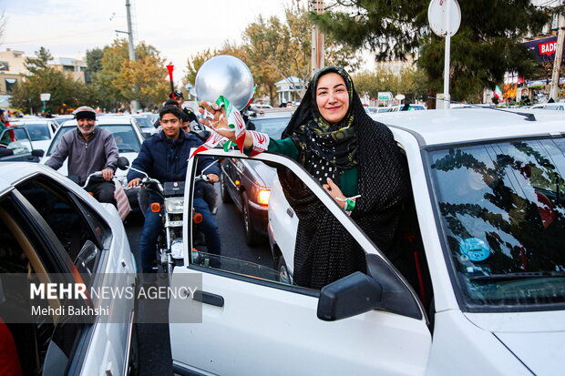 جشن تیم ملی در شهر قم