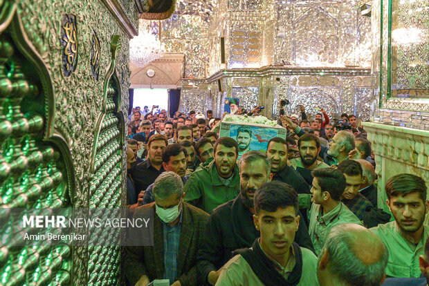 تشییع پیکر شهید مدافع حرم داوود جعفری در شیراز
