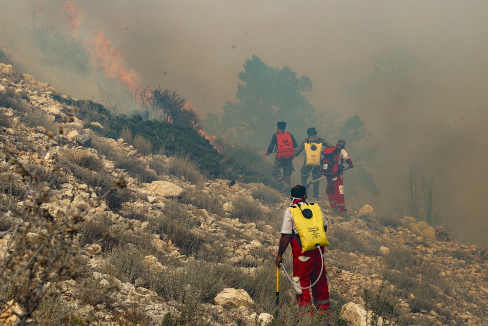 یک هکتار از اراضی جنگلی گالیکش در آتش سوخت