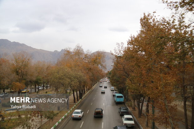 نغمه باران پاییزی در کرمانشاه