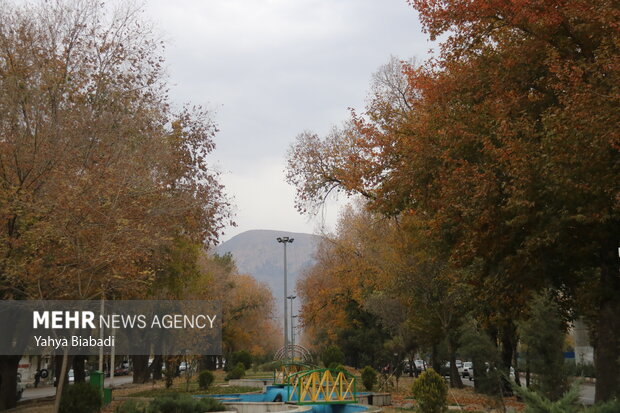 نغمه باران پاییزی در کرمانشاه