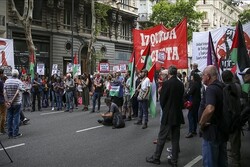 Arjantin'de Filistin halkına destek gösterisi